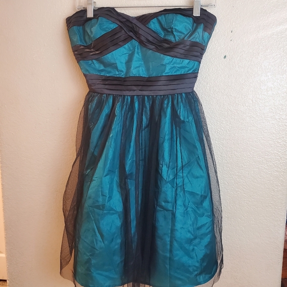 As U Wish Y2K Green Lace Strapless Prom Homecoming Party Dress - Picture 1 of 6